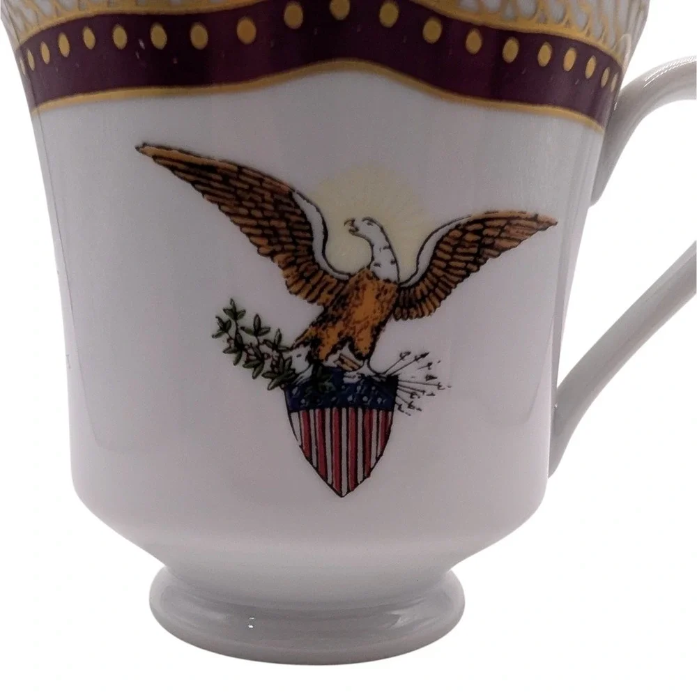 Woodmere China Teacup White‎ House Dessert Collection Abraham Lincoln Vintage